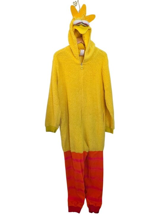 Spirit Other - Sesame Street Big Bird Adult Hooded Costume Sherpa Jumpsuit S/M Spirit 2024